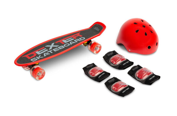 DESKOROLKA DEXTER RED + KASK I OCHRANIACZE