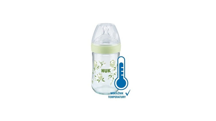 745117 BUTELKA SZKLANA 240ML NATURE SENSE + WSKANIK TEMPERATURY